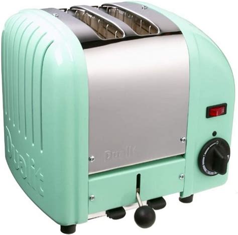 Dualit toaster mint green Extra wide 28mm slots to accommodate thin and thick sliced bread, bagels, muffins and even a